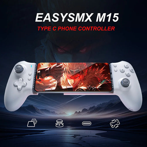 Gamepad EasySMX M15, złączka Type C, mechaniczny, do Androida i iPhone 15/16, Cloud Gaming